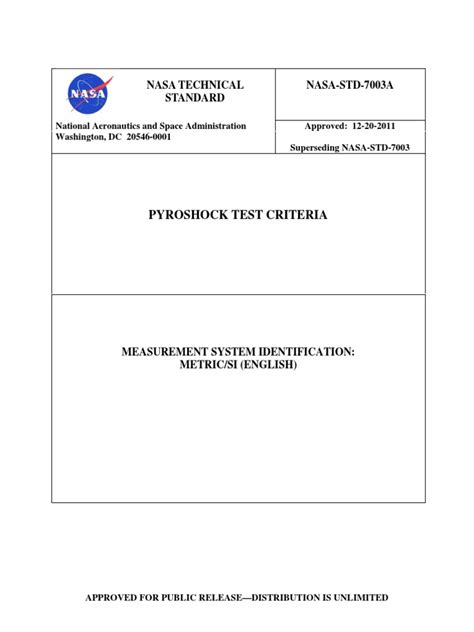 pyroshock testing criteria